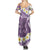 Purple Hawaii Shark Tattoo Family Matching Summer Maxi Dress and Hawaiian Shirt Frangipani With Polynesian Pastel Version