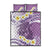 Purple Hawaii Shark Tattoo Quilt Bed Set Frangipani With Polynesian Pastel Version