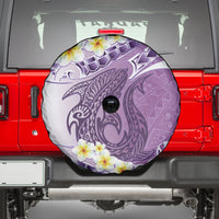 Purple Hawaii Shark Tattoo Spare Tire Cover Frangipani With Polynesian Pastel Version LT14 - Polynesian Pride
