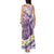 Purple Hawaii Shark Tattoo Tank Maxi Dress Frangipani With Polynesian Pastel Version