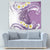 Purple Hawaii Shark Tattoo Tapestry Frangipani With Polynesian Pastel Version