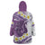 Purple Hawaii Shark Tattoo Wearable Blanket Hoodie Frangipani With Polynesian Pastel Version