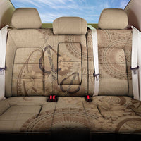 Brown Bula Fiji Back Car Seat Cover Fijian Dance Fan Tapa Cloth Pattern