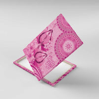 Pink Bula Fiji Canvas Wall Art Fijian Dance Fan Tapa Cloth Pattern