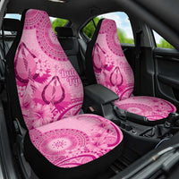 Pink Bula Fiji Car Seat Cover Fijian Dance Fan Tapa Cloth Pattern