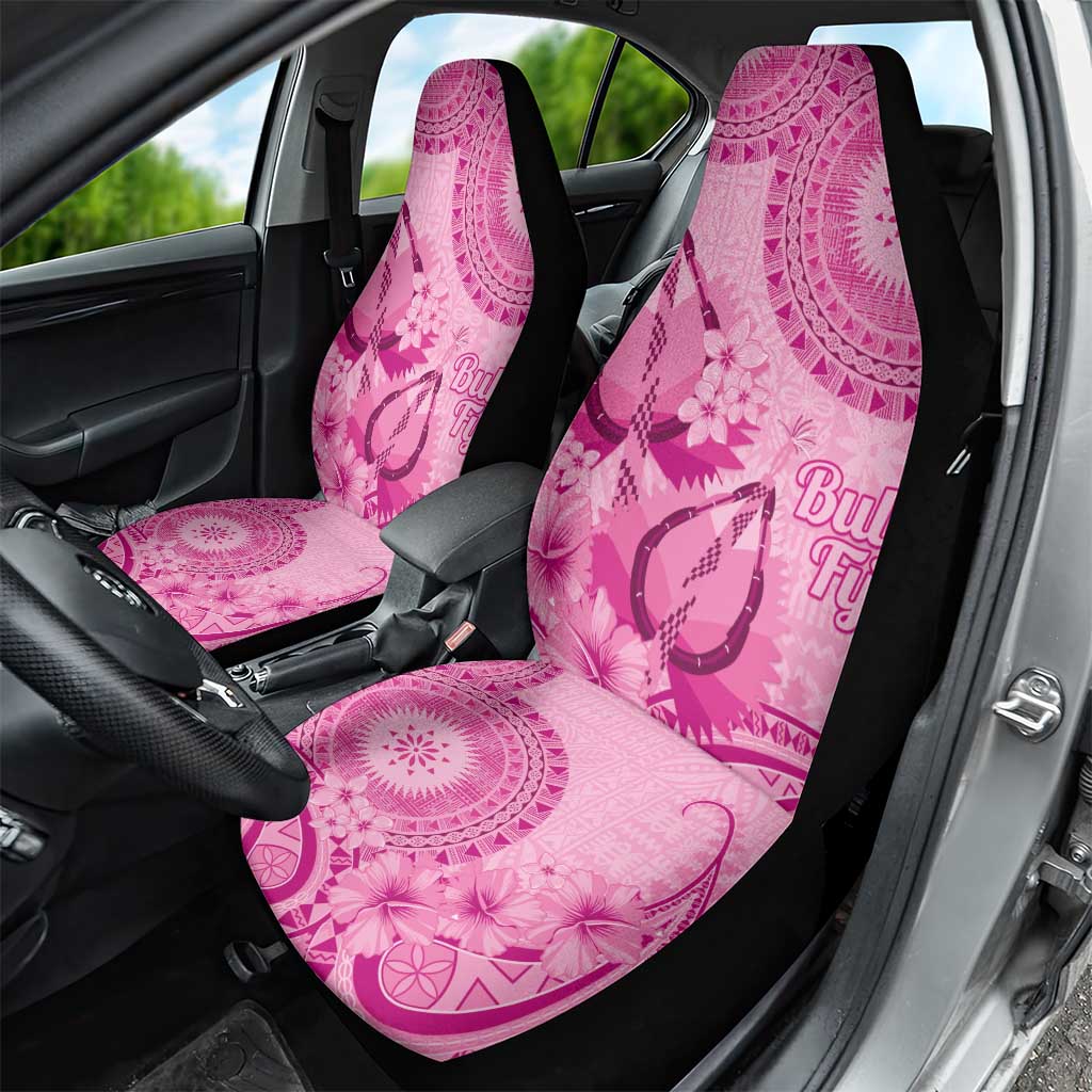 Pink Bula Fiji Car Seat Cover Fijian Dance Fan Tapa Cloth Pattern