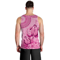 Pink Bula Fiji Men Tank Top Fijian Dance Fan Tapa Cloth Pattern
