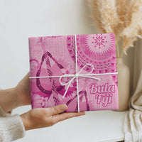 Pink Bula Fiji Wrapping Paper Fijian Dance Fan Tapa Cloth Pattern LT14 - Polynesian Pride
