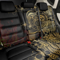 Frangipani Festival Rabaul Back Car Seat Cover PNG Tribal Baining Mask Tattoo - Polynesian Pride
