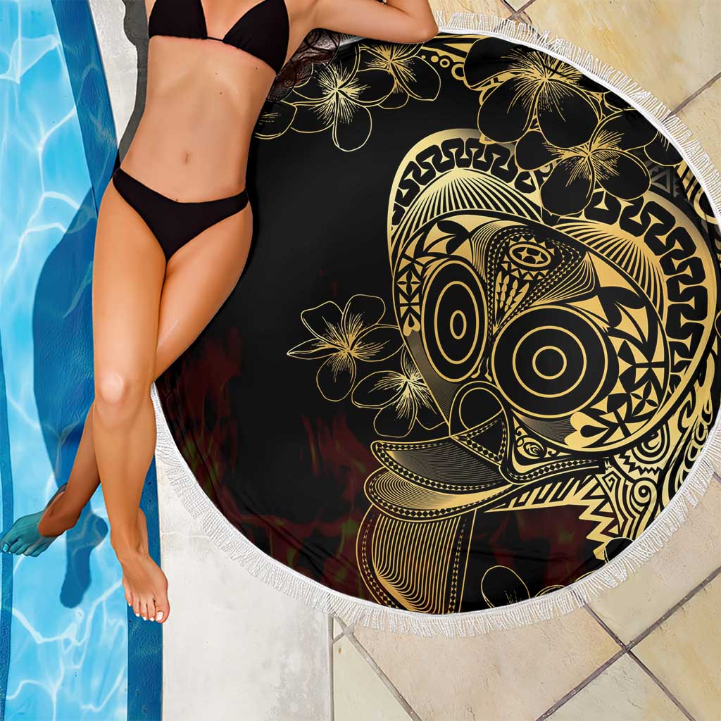 Frangipani Festival Rabaul Beach Blanket PNG Tribal Baining Mask Tattoo LT14 - Polynesian Pride