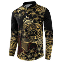 Frangipani Festival Rabaul Button Sweatshirt PNG Tribal Baining Mask Tattoo LT14 - Polynesian Pride