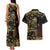 Frangipani Festival Rabaul Couples Matching Tank Maxi Dress and Hawaiian Shirt PNG Tribal Baining Mask Tattoo - Polynesian Pride