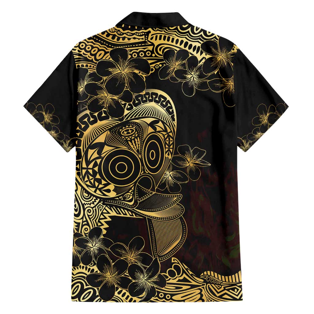 Frangipani Festival Rabaul Family Matching Summer Maxi Dress and Hawaiian Shirt PNG Tribal Baining Mask Tattoo - Polynesian Pride