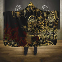 Frangipani Festival Rabaul Hooded Blanket PNG Tribal Baining Mask Tattoo - Polynesian Pride