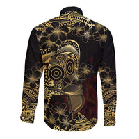 Frangipani Festival Rabaul Long Sleeve Button Shirt PNG Tribal Baining Mask Tattoo LT14 - Polynesian Pride