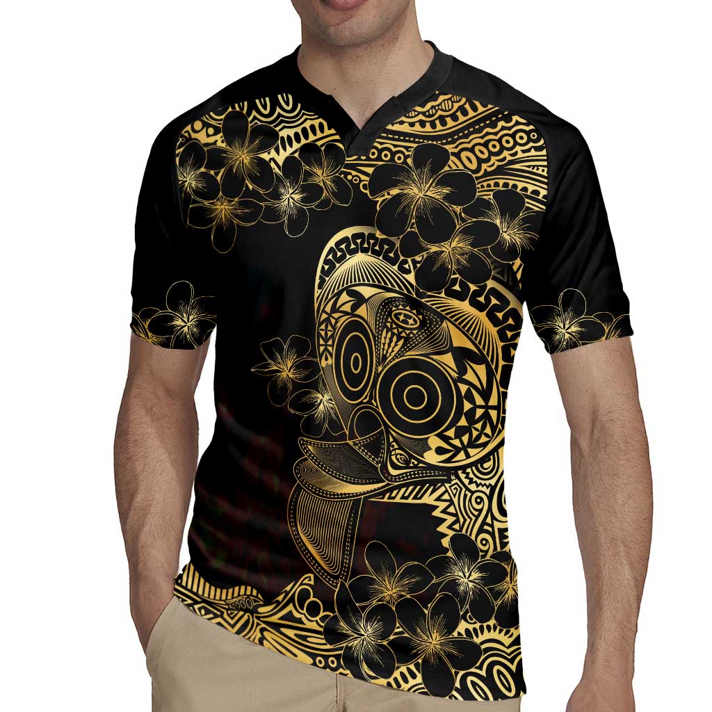 Frangipani Festival Rabaul Rugby Jersey PNG Tribal Baining Mask Tattoo LT14 - Polynesian Pride