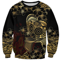 Frangipani Festival Rabaul Sweatshirt PNG Tribal Baining Mask Tattoo LT14 Unisex Black - Polynesian Pride