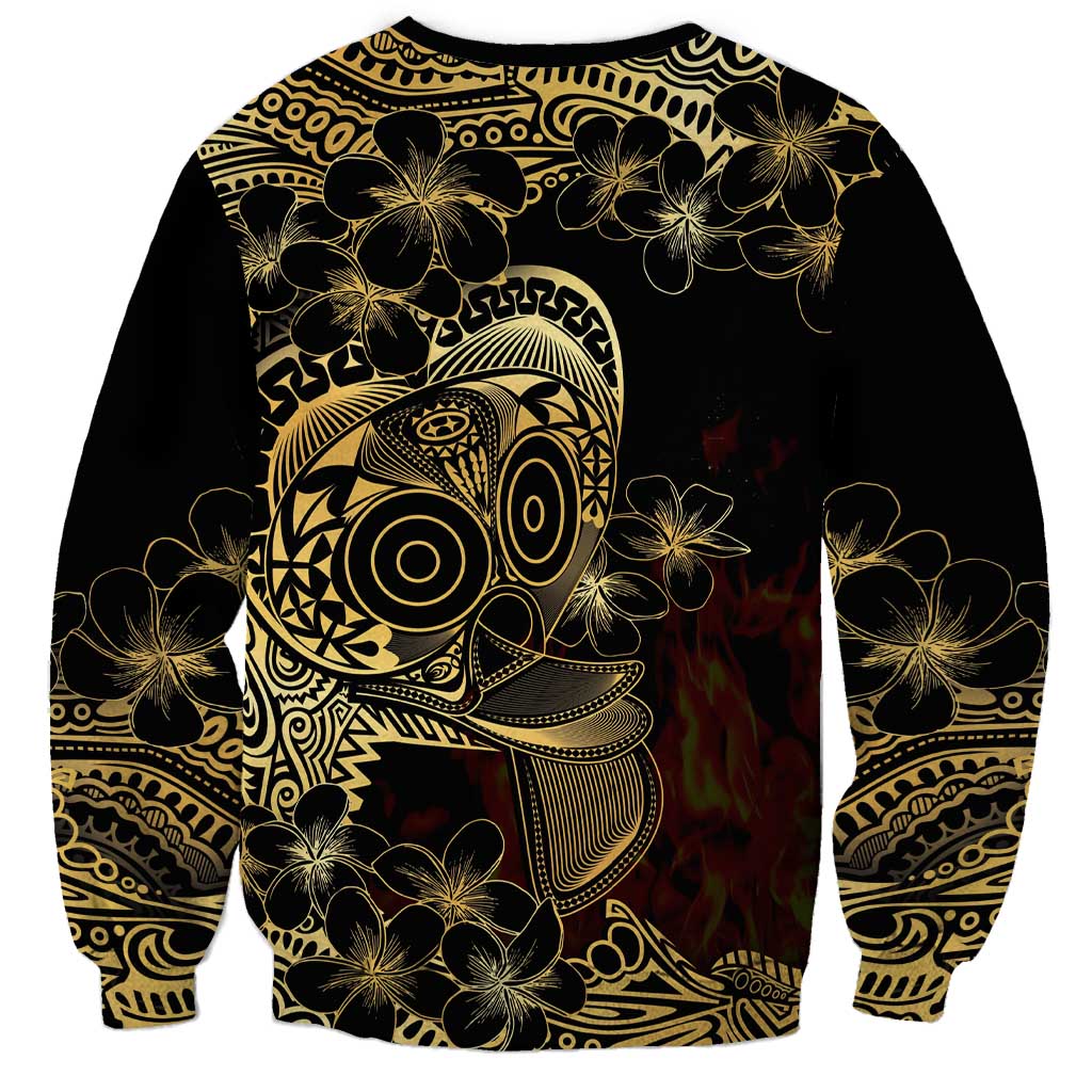 Frangipani Festival Rabaul Sweatshirt PNG Tribal Baining Mask Tattoo LT14 - Polynesian Pride