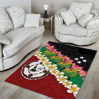 Frangipani Festival Rabaul East New Britain Area Rug Dukduk Dance With Plumeria - Polynesian Pride