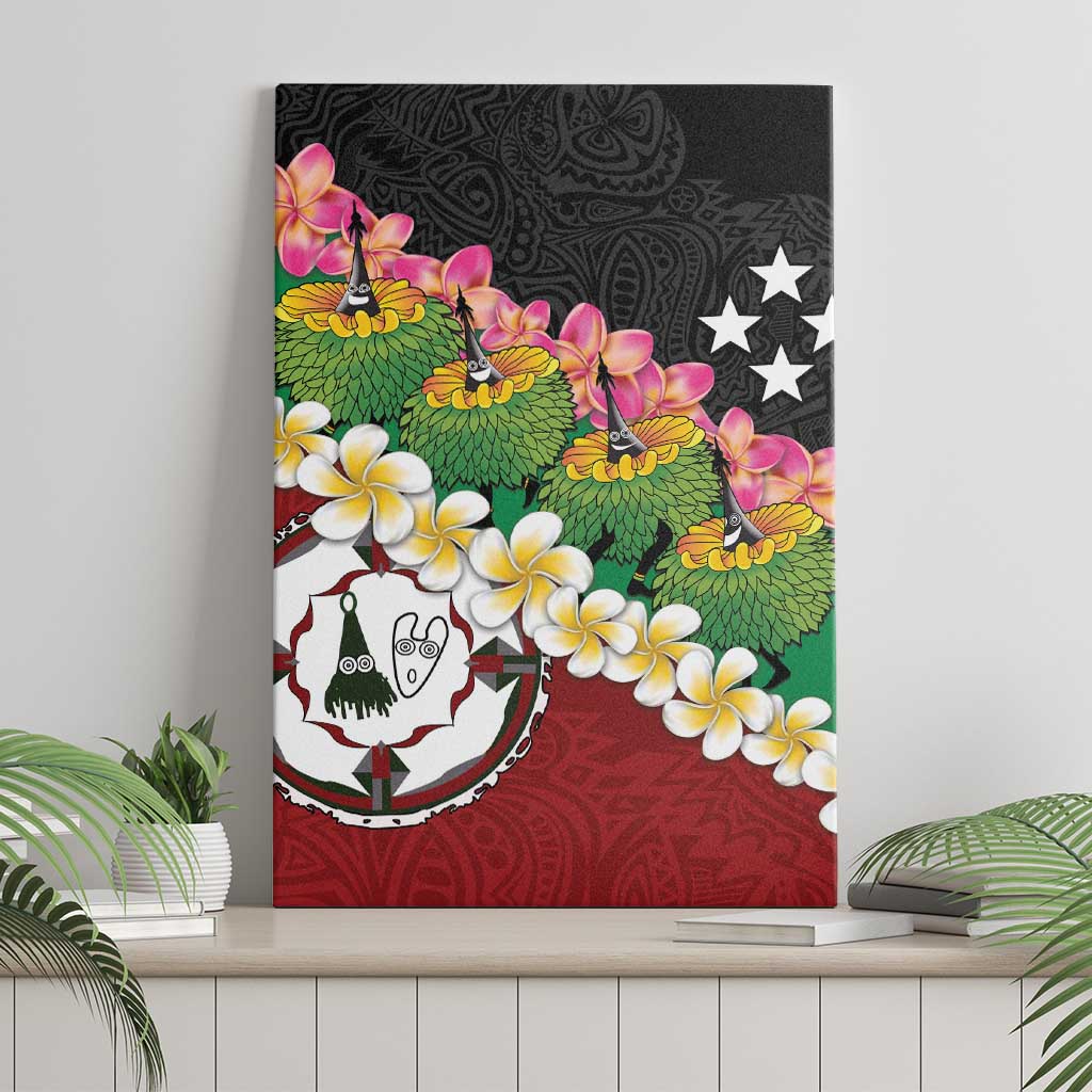 Frangipani Festival Rabaul East New Britain Canvas Wall Art Dukduk Dance With Plumeria LT14 - Polynesian Pride