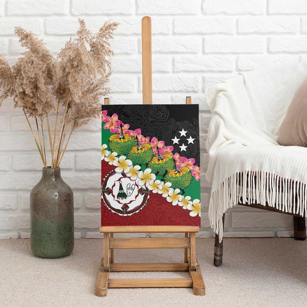 Frangipani Festival Rabaul East New Britain Canvas Wall Art Dukduk Dance With Plumeria LT14 - Polynesian Pride