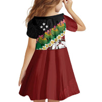 Frangipani Festival Rabaul East New Britain Family Matching Off The Shoulder Long Sleeve Dress and Hawaiian Shirt Dukduk Dance With Plumeria - Polynesian Pride