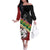 Frangipani Festival Rabaul East New Britain Family Matching Off The Shoulder Long Sleeve Dress and Hawaiian Shirt Dukduk Dance With Plumeria - Polynesian Pride