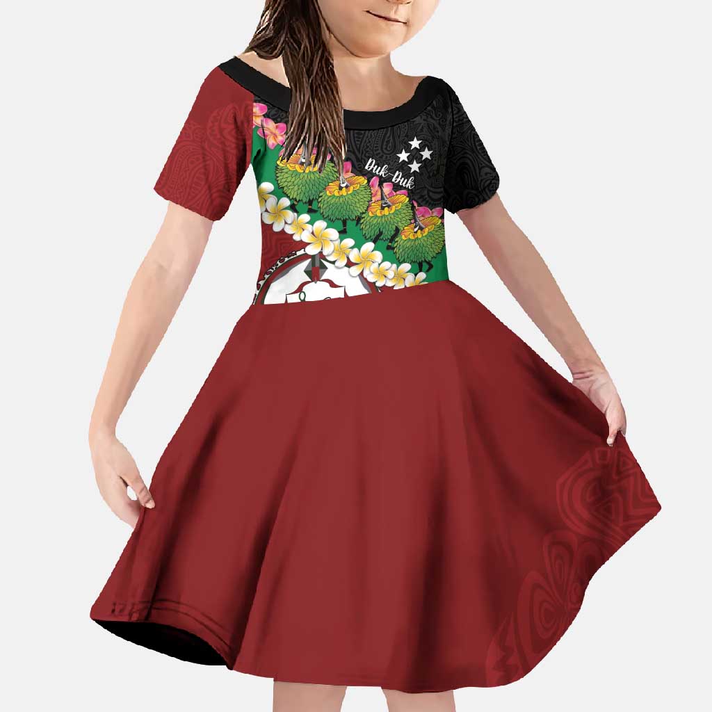 Frangipani Festival Rabaul East New Britain Family Matching Short Sleeve Bodycon Dress and Hawaiian Shirt Dukduk Dance With Plumeria - Polynesian Pride