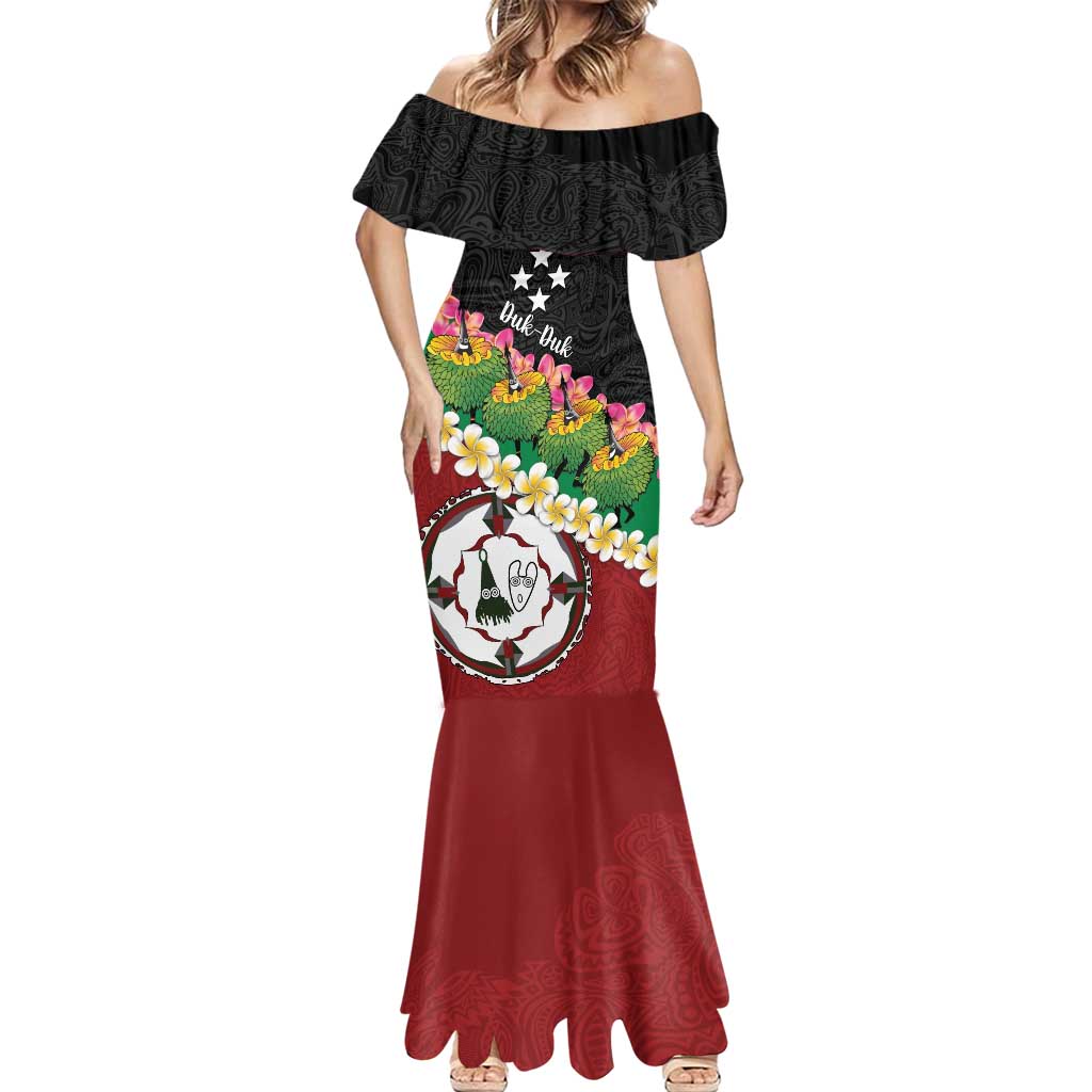 Frangipani Festival Rabaul East New Britain Mermaid Dress Dukduk Dance With Plumeria - Polynesian Pride