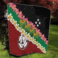 Frangipani Festival Rabaul East New Britain Quilt Dukduk Dance With Plumeria - Polynesian Pride