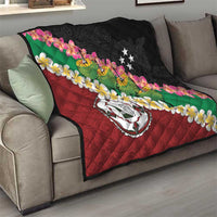 Frangipani Festival Rabaul East New Britain Quilt Dukduk Dance With Plumeria - Polynesian Pride