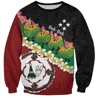 Frangipani Festival Rabaul East New Britain Sweatshirt Dukduk Dance With Plumeria LT14 Unisex Red - Polynesian Pride
