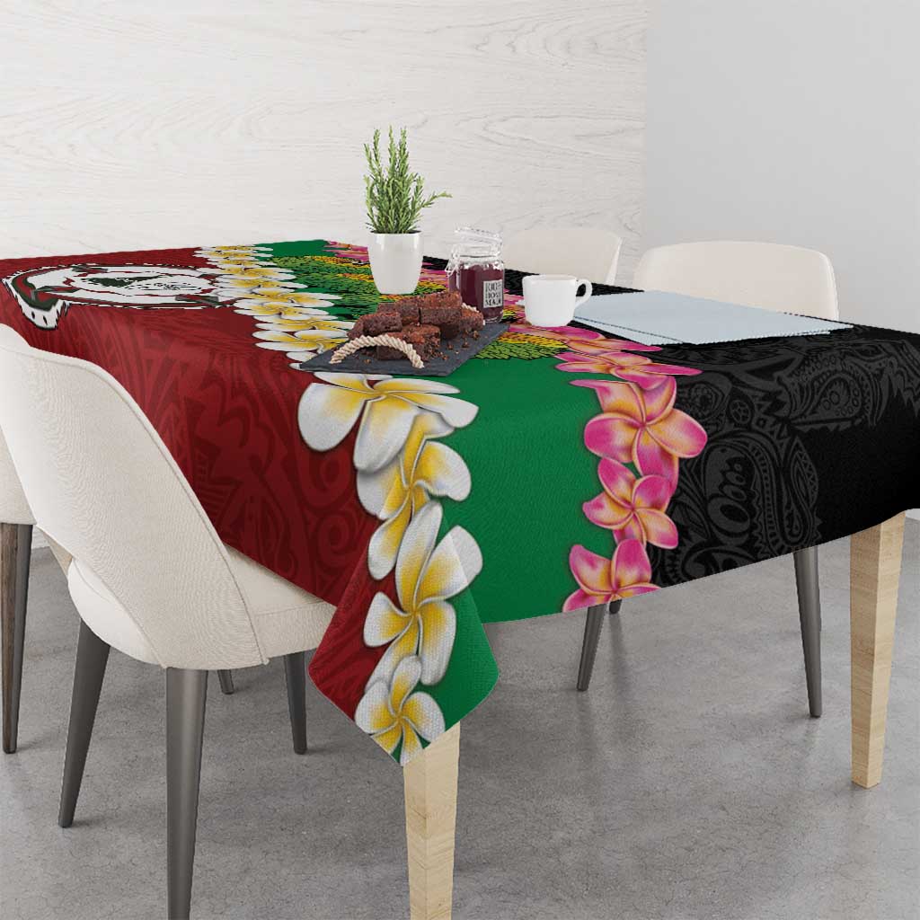 Frangipani Festival Rabaul East New Britain Tablecloth Dukduk Dance With Plumeria LT14 - Polynesian Pride