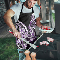 Purple Black Aloha Hawaii Apron Polynesian Shark Tattoo Plumeria