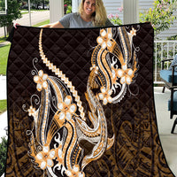 Orange Black Aloha Hawaii Quilt Polynesian Shark Tattoo Plumeria