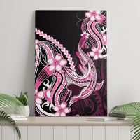Pink Black Aloha Hawaii Canvas Wall Art Polynesian Shark Tattoo Plumeria