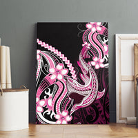 Pink Black Aloha Hawaii Canvas Wall Art Polynesian Shark Tattoo Plumeria