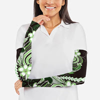 Green Black Aloha Hawaii Arm Sleeves Polynesian Shark Tattoo Plumeria