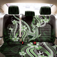 Green Black Aloha Hawaii Back Car Seat Cover Polynesian Shark Tattoo Plumeria