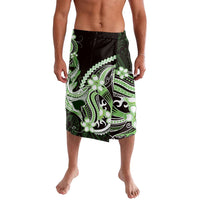 Green Black Aloha Hawaii Lavalava Polynesian Shark Tattoo Plumeria