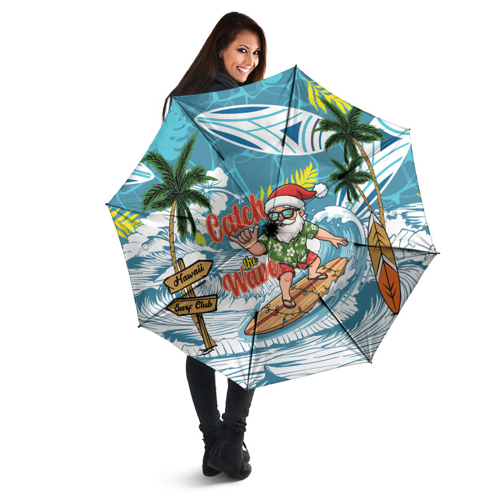 Hawaii Summer Christmas Umbrella Surfing Santa Shaka Catch The Wave