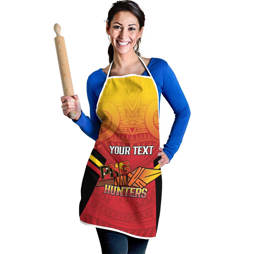 Papua New Guinea Rugby Custom Apron Go PNG Hunters Polynesian Pattern - Polynesian Pride