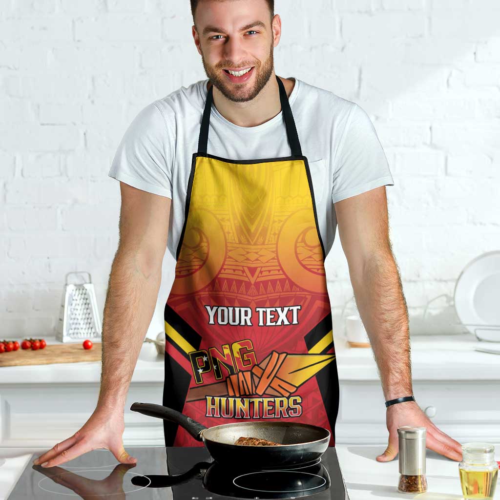 Papua New Guinea Rugby Custom Apron Go PNG Hunters Polynesian Pattern - Polynesian Pride