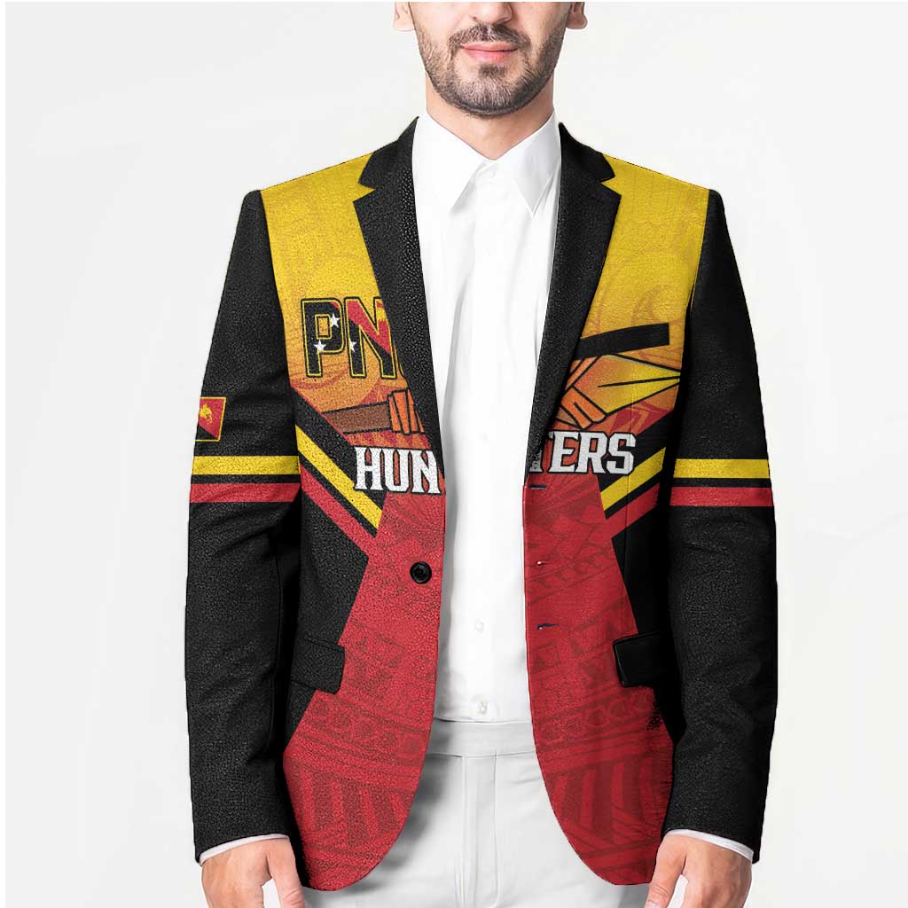 Papua New Guinea Rugby Custom Blazer Go PNG Hunters Polynesian Pattern - Polynesian Pride