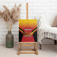 Papua New Guinea Rugby Custom Canvas Wall Art Go PNG Hunters Polynesian Pattern - Polynesian Pride