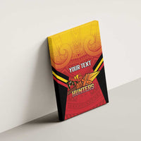 Papua New Guinea Rugby Custom Canvas Wall Art Go PNG Hunters Polynesian Pattern - Polynesian Pride