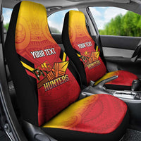 Papua New Guinea Rugby Custom Car Seat Cover Go PNG Hunters Polynesian Pattern - Polynesian Pride