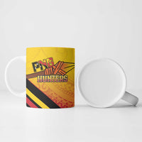 Papua New Guinea Rugby Custom Ceramic Mug Go PNG Hunters Polynesian Pattern - Polynesian Pride