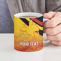 Papua New Guinea Rugby Custom Ceramic Mug Go PNG Hunters Polynesian Pattern - Polynesian Pride