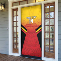 Papua New Guinea Rugby Custom Door Cover Go PNG Hunters Polynesian Pattern - Polynesian Pride